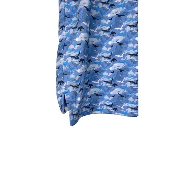 1764 Flock of Birds Men's Short Sleeve Golf Polo Shirt - Light Blue - Size XL - Picture 8 of 8